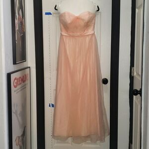 Pretty in Pink David's Bridal Formal Gown Prom or Halloween Costume Dress sz 10